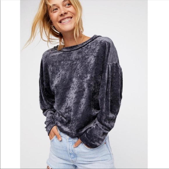 Free People Tops - Free People Milan Velvet top dolman sleeves Large